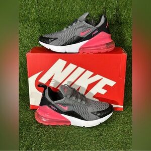 Nike Air Max 270 5Y Black and Pink Sneakers